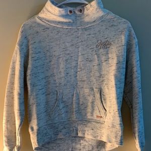 Black and White Hoodie. ( Justice) Color is Black and White.